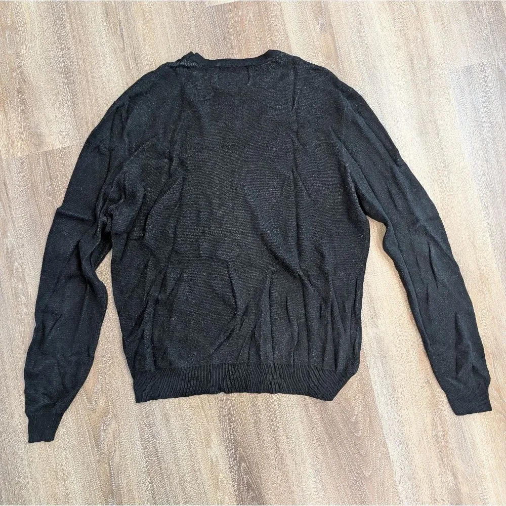 Teddy Fresh Sweater Mens Large Revenge Of The Ted Bear Lightweight Soft Black